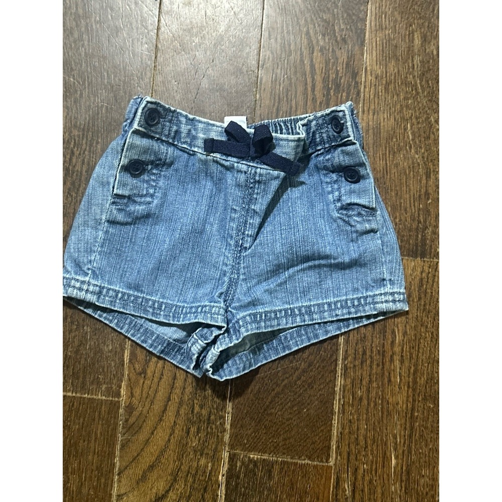 Baby gap‎ girls sz. 0-3 month chambray washed blue shorts. Cute, comfortable